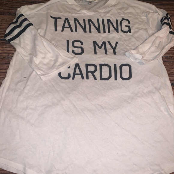 Wildfox “tanning is my cardio” jersey tee XS - Picture 2 of 3